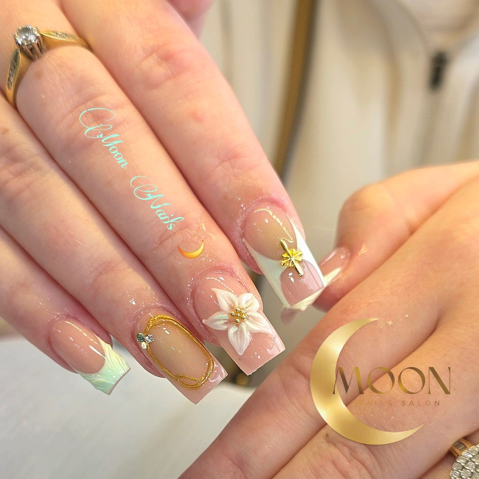 Moon Nails — nail art design 3